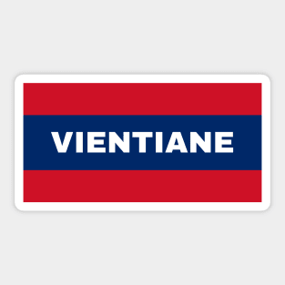 Vientiane City in Laos Flag Colors Sticker
